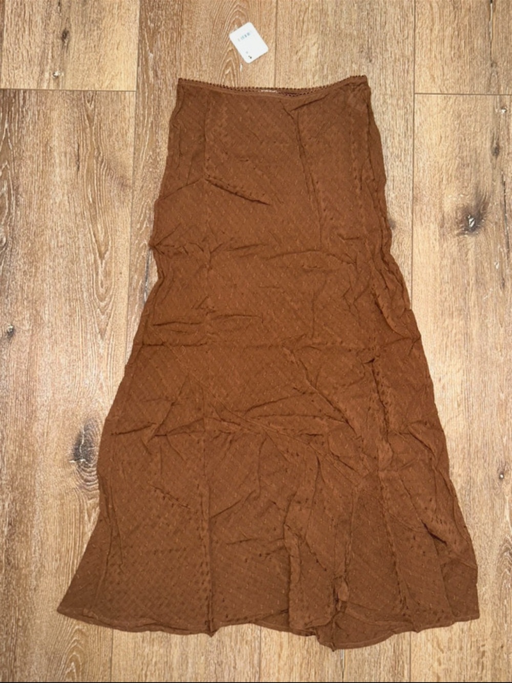 Free people Brown Maxi Skirt - Flared Hem, Casual Women's Skirt - Picture 2 of 6